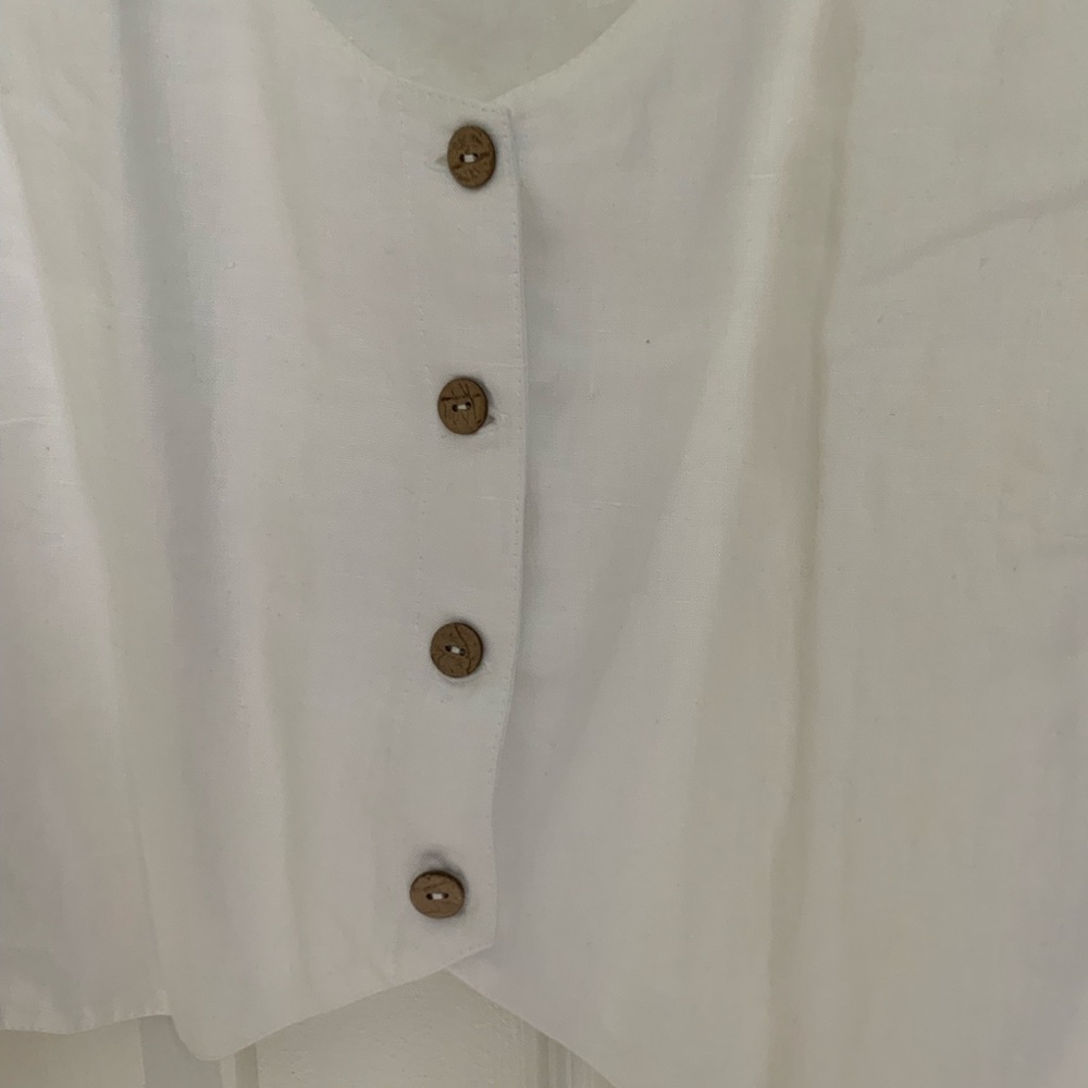 notPERFECTLINEN White Buttoned Vest - Picture 3 of 4